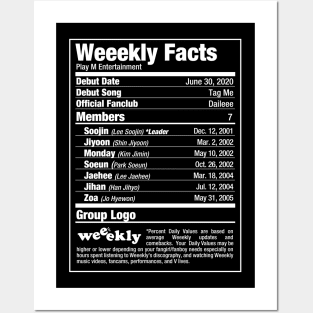 Weeekly Kpop Nutritional Facts 2 Posters and Art